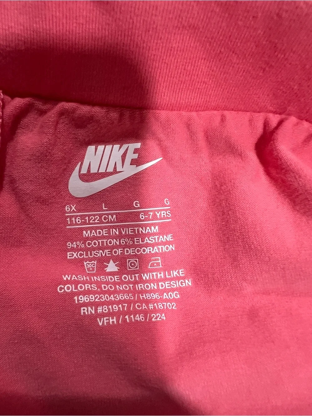 Nike Girls Pink Ruffle Hem Skort Size 6X 6-7